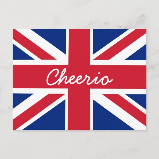 Union Jack Cheerio Postkarte (Vorderseite)
