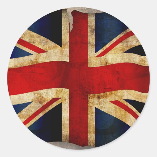 Union Jack Classic Round Aufkleber (Vorderseite)