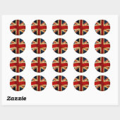 Union Jack Classic Round Aufkleber (Blatt)