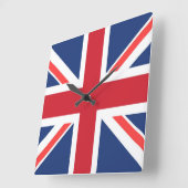 Union Jack clock Quadratische Wanduhr (Winkel)