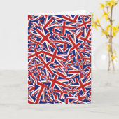Union Jack Collage Karte (Gelbe Blume)