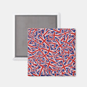 Union Jack Collage Magnet (Vorderseite/Rückseite)