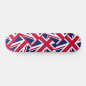 Union Jack Collage-Muster Skateboard (Horizontal)