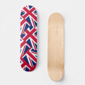 Union Jack Collage-Muster Skateboard (Vorderseite)