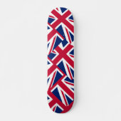 Union Jack Collage-Muster Skateboard (Vorne)
