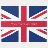 Union Jack Custom British Flag England Fleecedecke (Vorderseite (Horizontal))