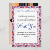 UNION JACK Custom Foto Großbritannien Hochzeit Dankeskarte (Vorne/Hinten)