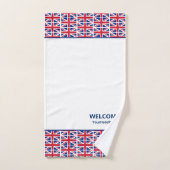 Union Jack Custom Hotel Badhandtuch Set (Handtuch)