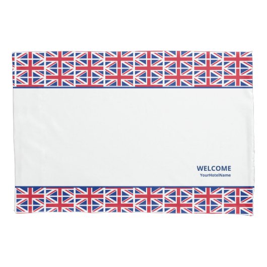 Union Jack Custom Hotel Pillow Case Kissenbezug (Vorderseite)