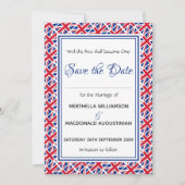 UNION JACK Customized Scripture Stylish UK Save The Date (Vorderseite)