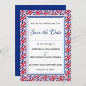 UNION JACK Customized Scripture Stylish UK Save The Date (Vorne/Hinten)