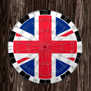 Union Jack Dartboard & British Flag / UK-Spiel Dartscheibe