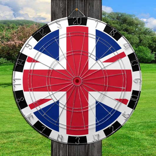 Union Jack Dartboard & British Flag / UK-Spiel Dartscheibe