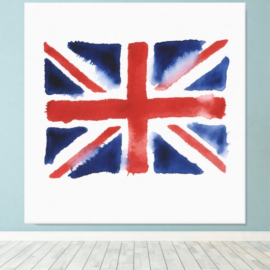 Union jack design canvas print leinwanddruck (Insitu (Holzboden))