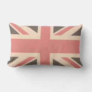 Union Jack - Designer weich verblasst Lendenkissen