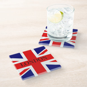 Union Jack die britische Flagge London Glasuntersetzer