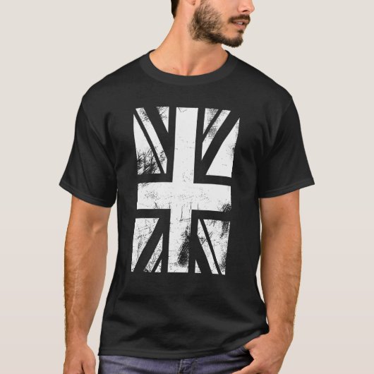 Union Jack Distressed Flag Vereinigtes Königreich T-Shirt (Vorderseite)