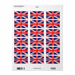 Union Jack England Flag Adressaufkleber