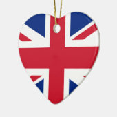 Union Jack English British Flag Valentine Ornament (Links)
