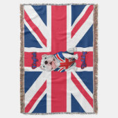Union Jack English Bulldog Decke (Vorderseite Vertikal)