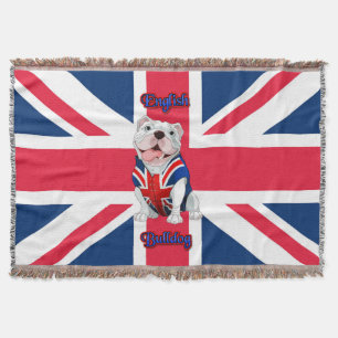 Union Jack English Bulldog Decke