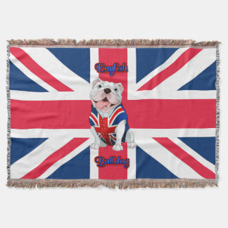 Union Jack English Bulldog Decke