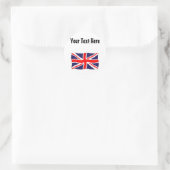 Union Jack Flag - Anpassbar mit Ihrem Text! Runder Aufkleber (Tasche)