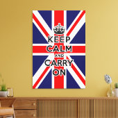 Union Jack Flag behalte Ruhe und setzt fort Leinwanddruck (Insitu (Wohnzimmer))