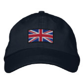 Union Jack Flag Bestickte Baseballkappe (Vorderseite)
