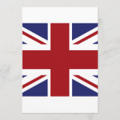 Union Jack Flag Britisches Hochzeitmenü Menükarte (Rückseite)