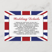 Union Jack Flag Britisches Hochzeitsszenario - Det Begleitkarte (Vorderseite)