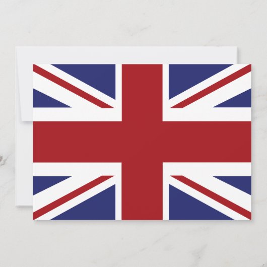 Union Jack Flag British Wedding Einladung (Rückseite)