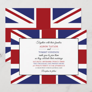 Union Jack Flag British Wedding Einladung