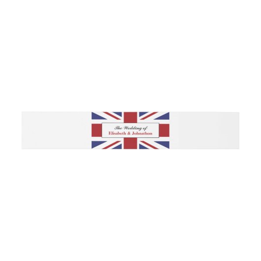 Union Jack Flag British Wedding Einladungsbanderole (Flach)