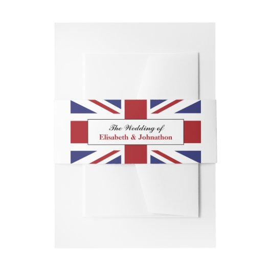 Union Jack Flag British Wedding Einladungsbanderole (Vorderseite Beispiel)