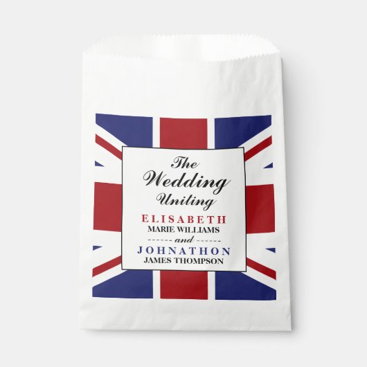 Union Jack Flag British Wedding Geschenktütchen (Vorderseite)