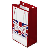 Union Jack Flag British Wedding Kleine Geschenktüte (Vorderseite Schrägansicht)