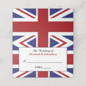 Union Jack Flag British Wedding Platzkarte (Außenseite Aufgefaltet)