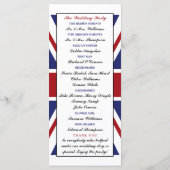 Union Jack Flag British Wedding Programm (Rückseite)