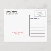 Union Jack Flag British Wedding rettet das Datum Ankündigungspostkarte (Rückseite)