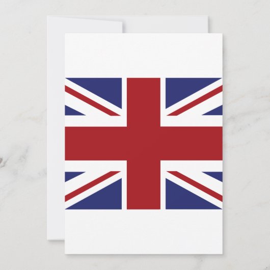 Union Jack Flag British Wedding Save The Date (Rückseite)