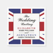 Union Jack Flag British Wedding Serviette (Vorderseite)
