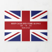 Union Jack Flag, British Wedding Suite Dreifach Gefaltete Einladung (Cover)