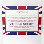 Union Jack Flag, British Wedding Suite Dreifach Gefaltete Einladung (Innen Erste Seite)