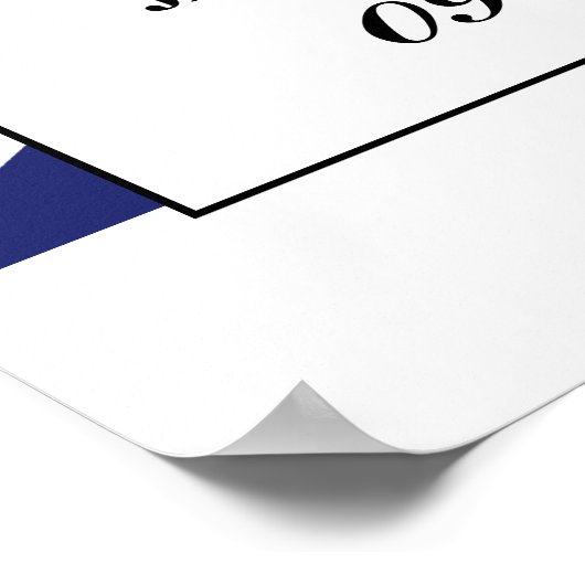 Union Jack Flag British Wedding Willkommen Poster (Ecke)