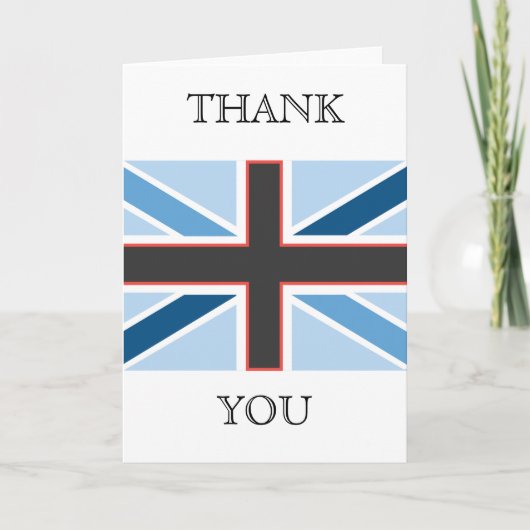 Union Jack Flag Dankeschön Karte (Vorderseite)