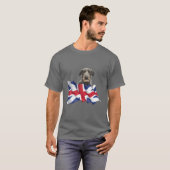 Union Jack Flag Dog Scottish Deerhound T-Shirt (Vorne ganz)