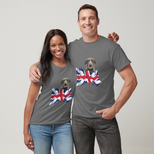 Union Jack Flag Dog Scottish Deerhound T-Shirt (Unisex)