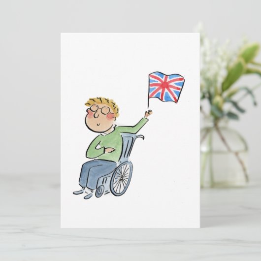 Union Jack Flag Einladung (Stehend Vorderseite)