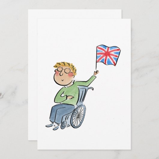 Union Jack Flag Einladung (Vorne/Hinten)